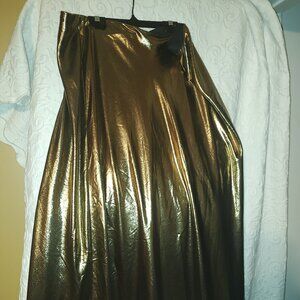WOMEN'S SIZE XXL "J. CREW" GOLD LAME HOLIDAY/EVENING SKIRT
